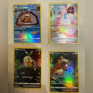 Bibarel, Altaria, Turtwig, Bidoof Pokemon Crown Zenith Cards